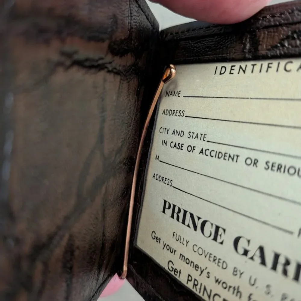 NOS Prince Gardner Z-Fold Leather Wallet 